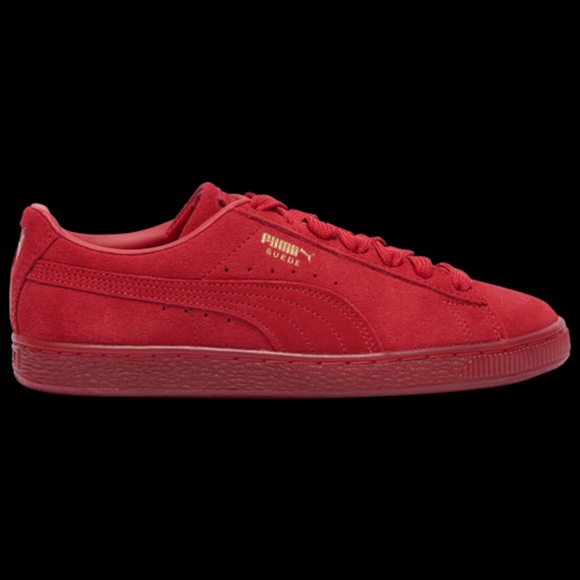 Puma Suede Classic Low Top Womens Casual Shoes Triple Red 381587-01 NEW Sz 6.5 - Picture 2 of 6